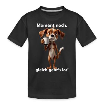 Wait a minute - Kids' Premium Organic T-Shirt - black - Front