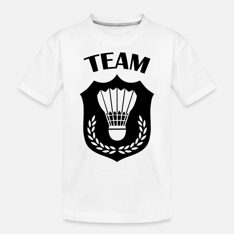 badminton - Kinder Premium Bio T-Shirt - Weiß