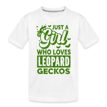 Gecko - Animal amphibien - T-shirt bio Premium Enfant - blanc - Devant