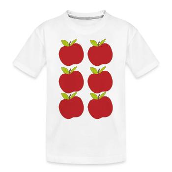 Motif Pomme Rouge 6 plis - T-shirt bio Premium Enfant - blanc - Devant