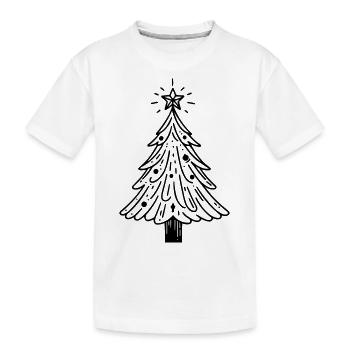 Weihnachtsbaum - Kinder Premium Bio T-Shirt - Weiß - Vorne