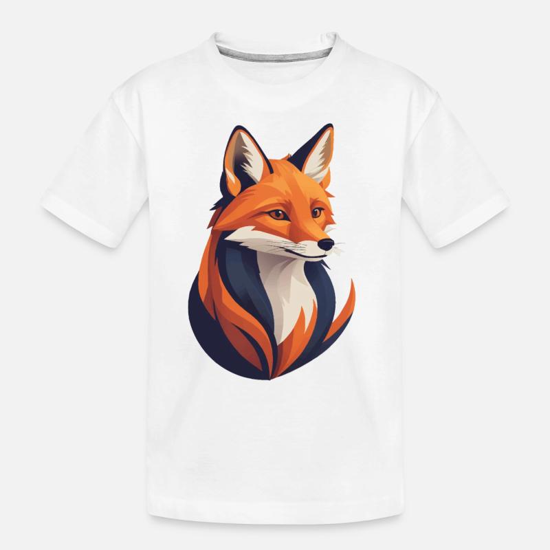 Fuchs - Kinder Premium Bio T-Shirt - Weiß