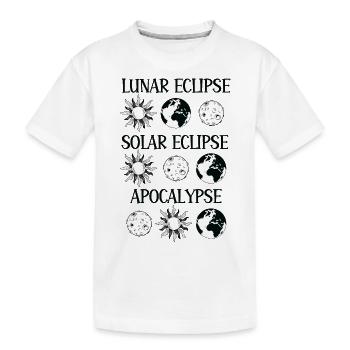 Éclipse lunaire Éclipse solaire Apocalypse - T-shirt bio Premium Enfant - blanc - Devant
