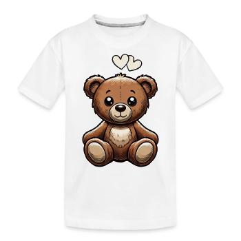 Ours en peluche Amour - T-shirt bio Premium Enfant - blanc - Devant