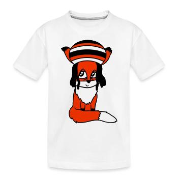 Fox Raggae Jamaica Hat Rasta Curls Chill Hat - T-shirt bio Premium Enfant - blanc - Devant