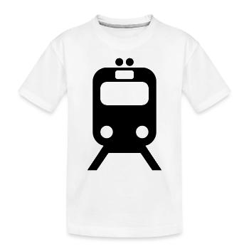 Rail transportation - Kids' Premium Organic T-Shirt - white - Front