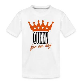 Reine pour un jour - T-shirt bio Premium Enfant - blanc - Devant