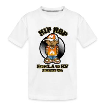 HIP HOP - Kinder Premium Bio T-Shirt - Weiß - Vorne