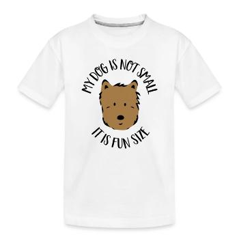 Kleiner Hund - Kinder Premium Bio T-Shirt - Weiß - Vorne