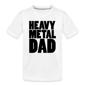 Heavy Metal Dad - Kinder Premium Bio T-Shirt - Weiß - Vorne