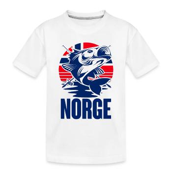 Norvège Pêche Pêcheur Excursion de pêche - T-shirt bio Premium Enfant - blanc - Devant