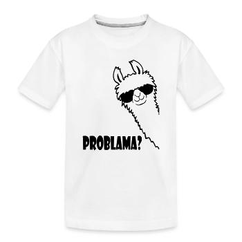 Lama Problama Question - T-shirt bio Premium Enfant - blanc - Devant