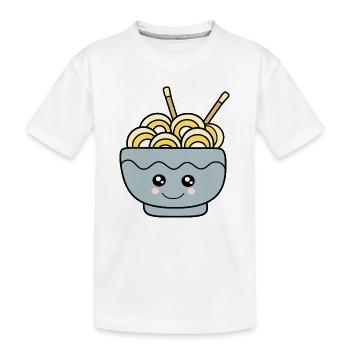 Kawaii Ramen Kawaii Chibi Nourriture Kawaii Autocollant - T-shirt bio Premium Enfant - blanc - Devant