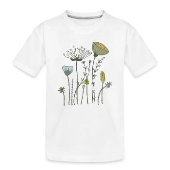 fleurs séchées prairie fleurie - T-shirt bio Premium Enfant - blanc - Devant