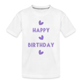 ALLES GUTE ZUM GEBURTSTAG!. ALLES GUTE ZUM GEBURTSTAG!. JAHRESTAG. - Kinder Premium Bio T-Shirt - Weiß - Vorne