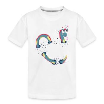 Dragon mignon, monstre marin pour les enfants - T-shirt bio Premium Enfant - blanc - Devant