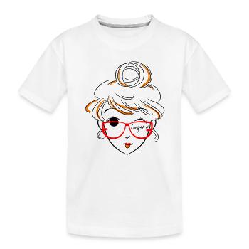 Girl, forget it - Kinder Premium Bio T-Shirt - Weiß - Vorne