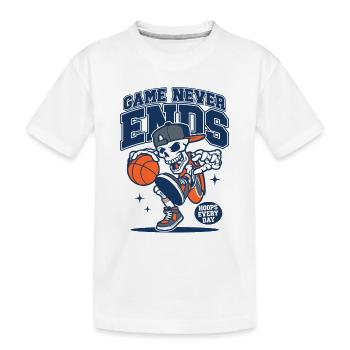 Basketball Basketballer - Kinder Premium Bio T-Shirt - Weiß - Vorne
