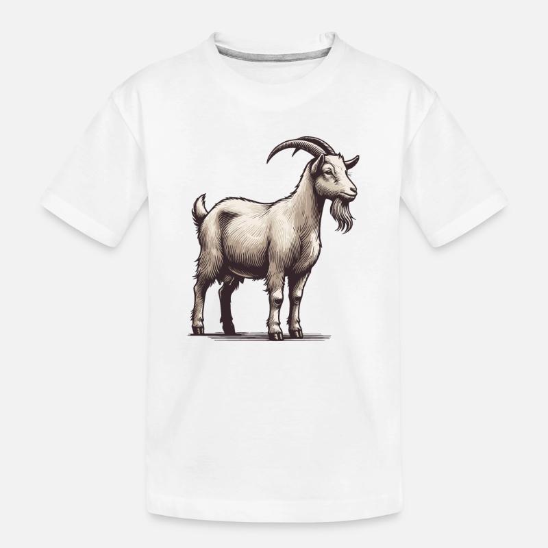 Ziege - Kinder Premium Bio T-Shirt - Weiß