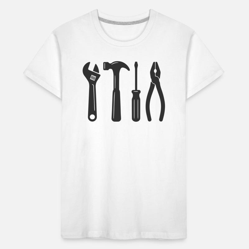 Tools logo. Tool icon symbol. Working tools. Tool Kids' Premium Organic T-Shirt