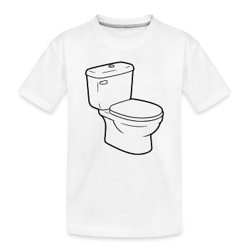 Vecteur sanitaire toilette toilette - T-shirt bio Premium Enfant - blanc - Devant