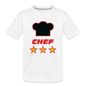 Chef - Cuisine - Cuisinier - T-shirt bio Premium Enfant - blanc - Devant