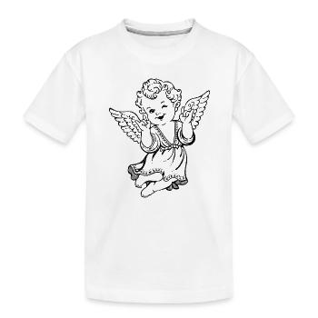 Angel fabrique une jupe pour enseigne - Illustration vintage - T-shirt bio Premium Enfant - blanc - Devant