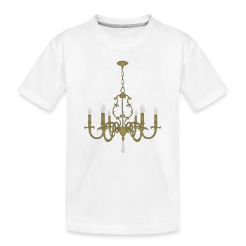 Lampe suspendue en lustre en or - T-shirt bio Premium Enfant - blanc - Devant