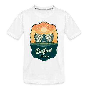 Badge de voyage vintage du Titanic de Belfast - T-shirt bio Premium Enfant - blanc - Devant