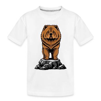 Dog Chow Chow Portrait Lion Mane - Kids' Premium Organic T-Shirt - white - Front