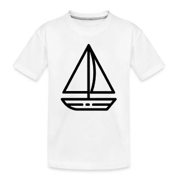 Segelschiff - Kinder Premium Bio T-Shirt - Weiß - Vorne