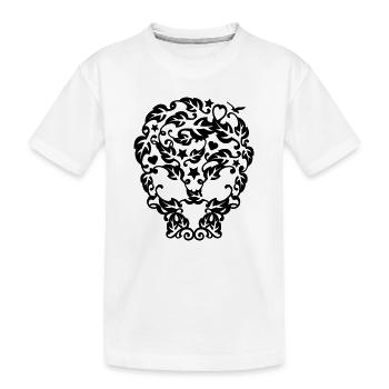 the flourish skull - Kinder Premium Bio T-Shirt - Weiß - Vorne