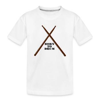 Tambours , Batteurs , Tambours (25) - T-shirt bio Premium Enfant - blanc - Devant