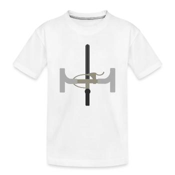 Racer - Kids' Premium Organic T-Shirt - white - Front