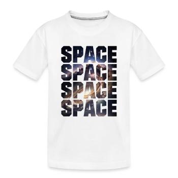 Conception spatiale avec la Voie lactée pour astronaute - T-shirt bio Premium Enfant - blanc - Devant
