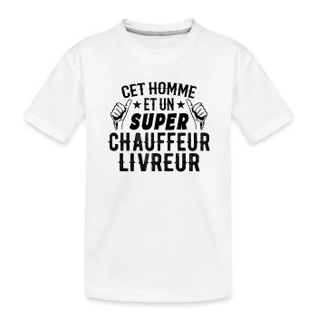 Delivery Driver Funny Gift This Delivery Man - Kids' Premium Organic T-Shirt - white - Front
