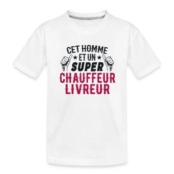Delivery Driver Funny Gift This Delivery Man - Kids' Premium Organic T-Shirt - white - Front