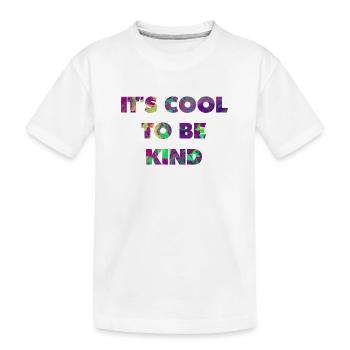 Es ist cool, nett zu sein - Kinder Premium Bio T-Shirt - Weiß - Vorne