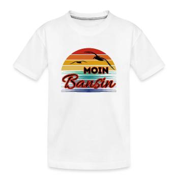 Bassin Moin avec mouette dans le style rétro Bansin - T-shirt bio Premium Enfant - blanc - Devant
