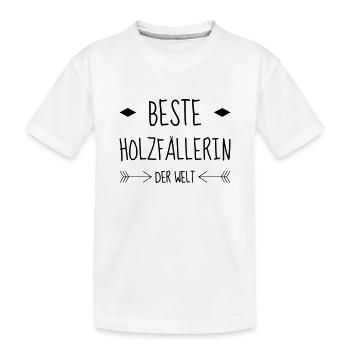 bûcheron / forêt / arbre / bois - T-shirt bio Premium Enfant - blanc - Devant