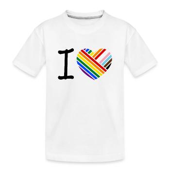 I love - classic - Kids' Premium Organic T-Shirt - white - Front