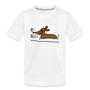 Teckel rebelle - T-shirt bio Premium Enfant - blanc - Devant