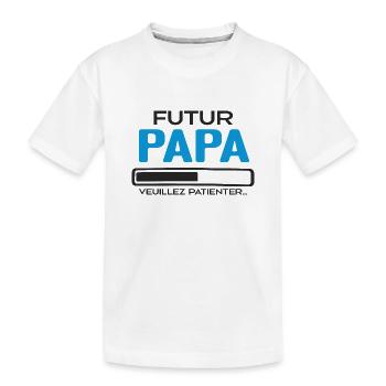 Futur papa Idée Cadeau Futur Père - T-shirt bio Premium Enfant - blanc - Devant