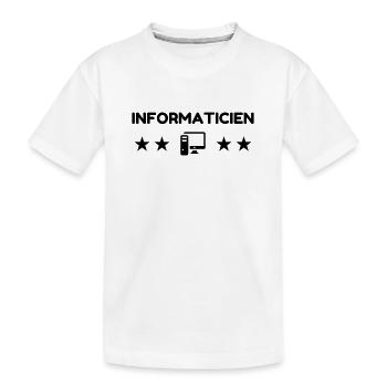 Computer / Informatiker / Aussenseiter / Ingenieur - Kinder Premium Bio T-Shirt - Weiß - Vorne