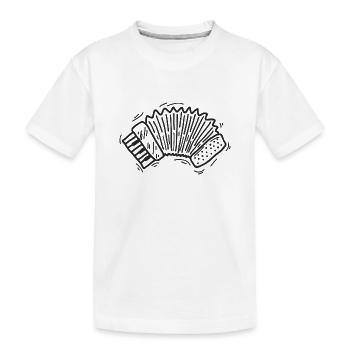 Accordion - Kids' Premium Organic T-Shirt - white - Front