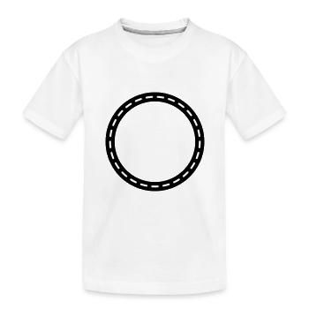 Circle Contour Empty - Kids' Premium Organic T-Shirt - white - Front
