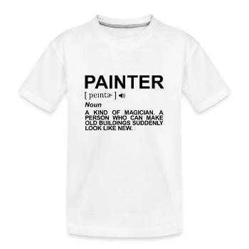 Signification du peintre - T-shirt bio Premium Enfant - blanc - Devant
