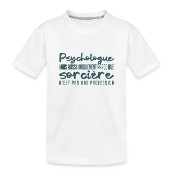 Psychologue Sorcière - T-shirt bio Premium Enfant - blanc - Devant
