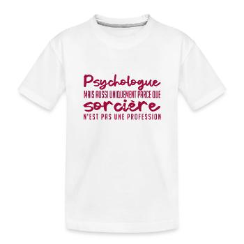 Psychologue Sorcière - T-shirt bio Premium Enfant - blanc - Devant