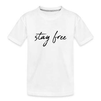 Stay free - Kinder Premium Bio T-Shirt - Weiß - Vorne